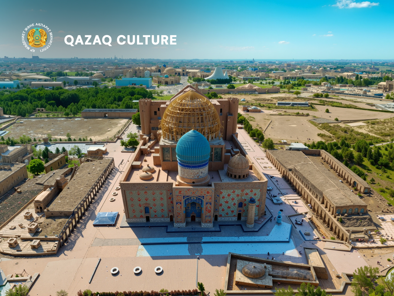 Scientific restoration work continues on the dome of the Khoja Ahmed Yasawi Mausoleum.